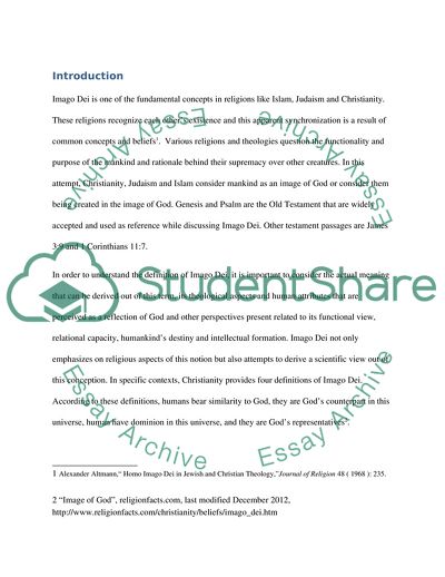 Functional Understanding of the Imago Dei