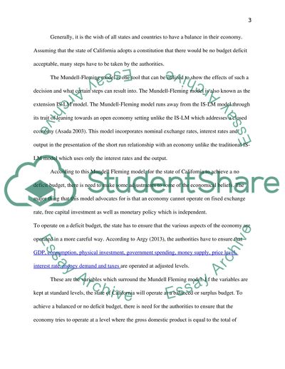 The State of Californias Quest for a Non-Deficit Economy