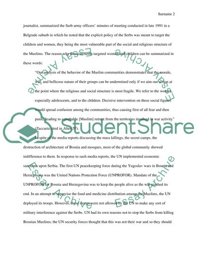 Genocidal Rape in Bosnia-Herzegovina