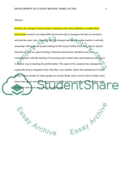 The Internet and Social Media: in Affecting the Development of Luxury Brands and its Effectivity