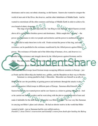 Parallels and Opposites in The Lord of the Rings by J.R.R.Tolkien