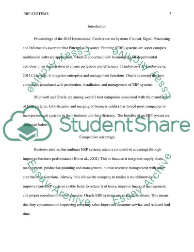 Benefits of ERP Systems