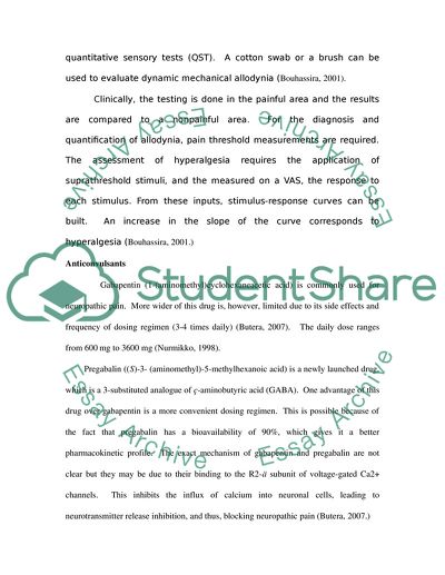 Evaluation of Neuropathic Pains