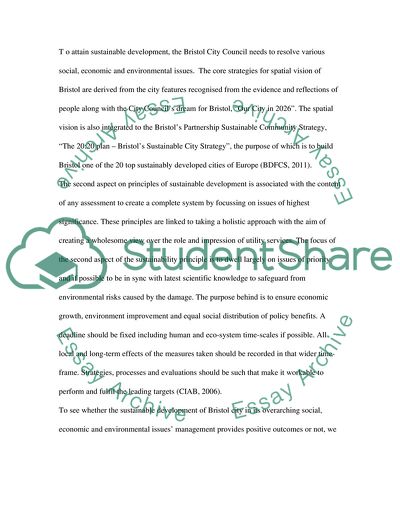 How Far Local Development Plan of Bristol Has Incorporated Principles of Sustainable Development