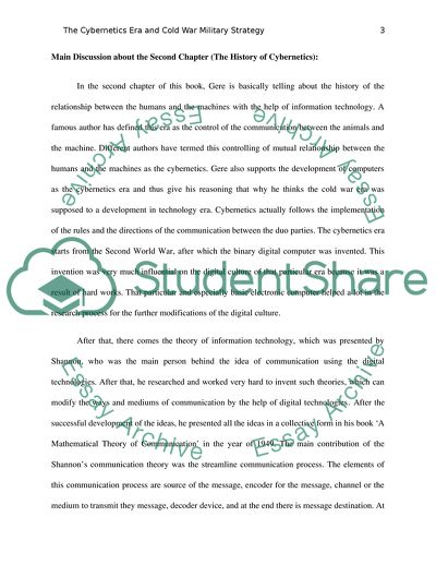 The Cybernetics Era and Cold War Military Strategy