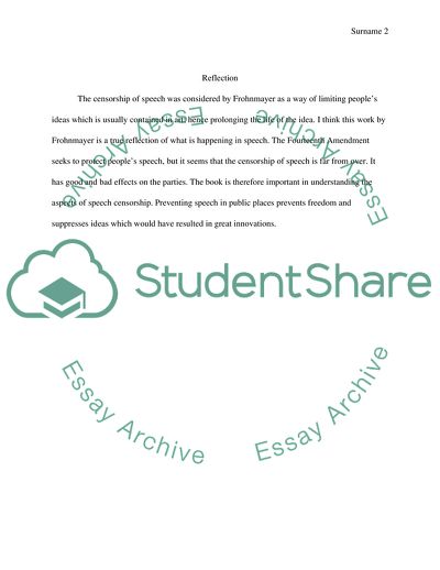 Censorship and Its Progeny by John Frohnmayer