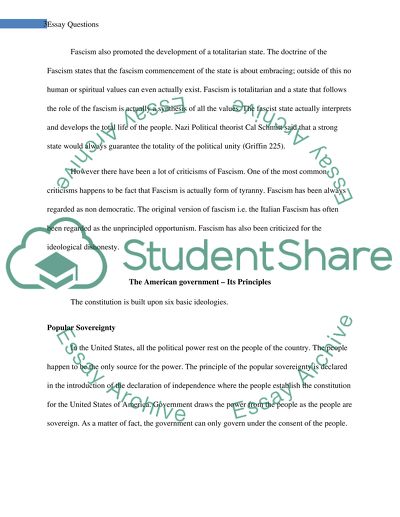 Fascism discussion of this form of government