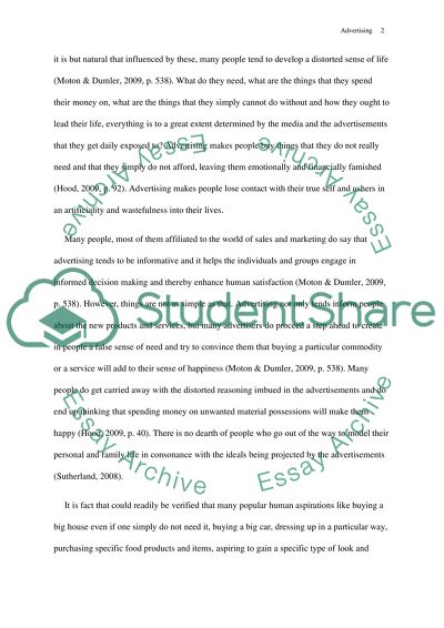 How does advertising affect society