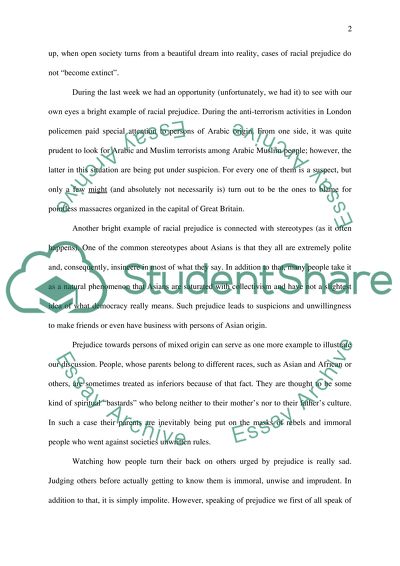 Prejudice in society