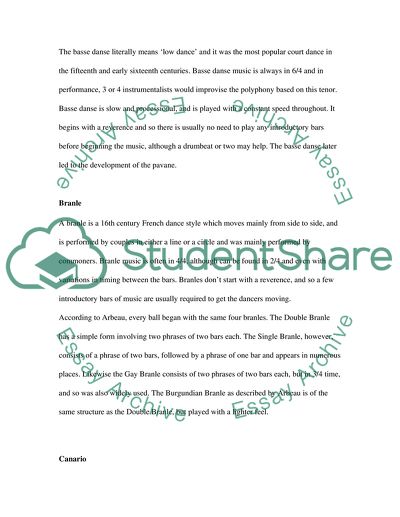 Dances of the renaissance