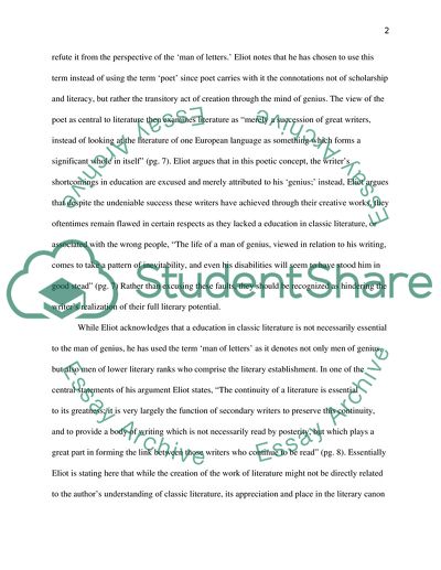 Classics and the Man of Letters