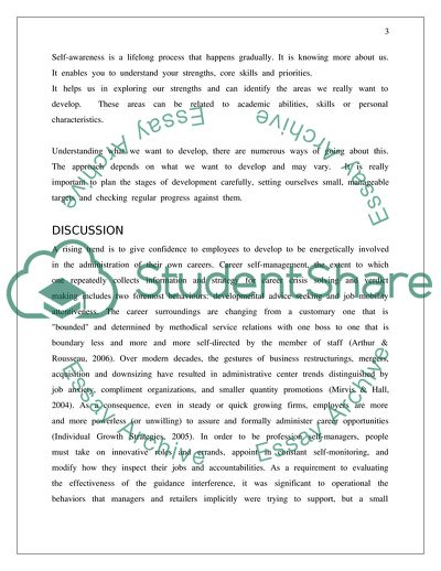 Self-awareness and Career Management