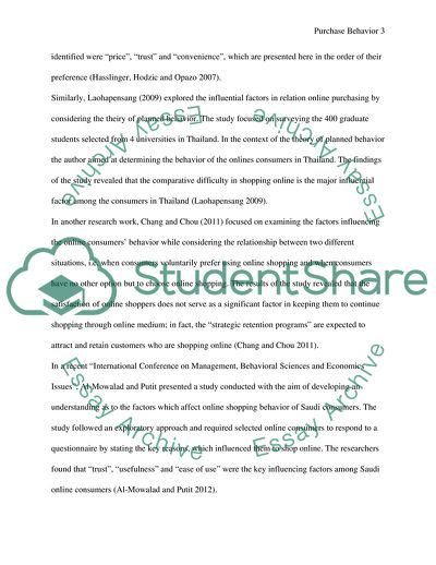 The factor influence on on-line purchase behaviour