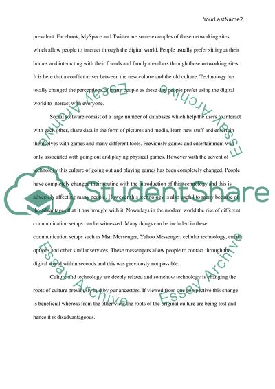 How technology, with particular emphasis on the internet and computers, has changed world culture