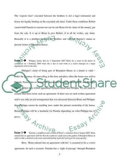 English Registered Land Law (problem Qn)