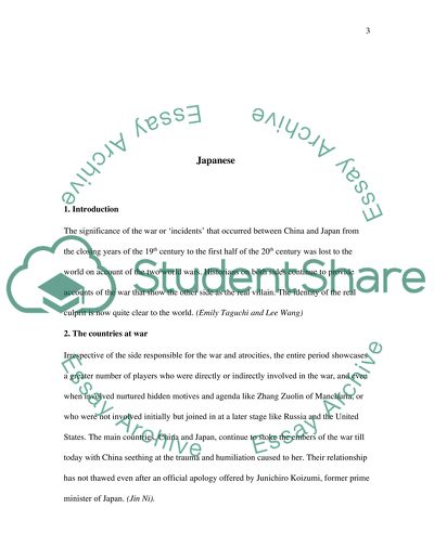 War between China and Japan