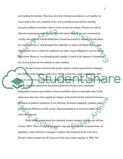 Japanese views on Gender