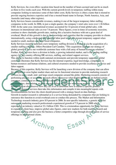 Business Strategy of Kelly Services, Inc