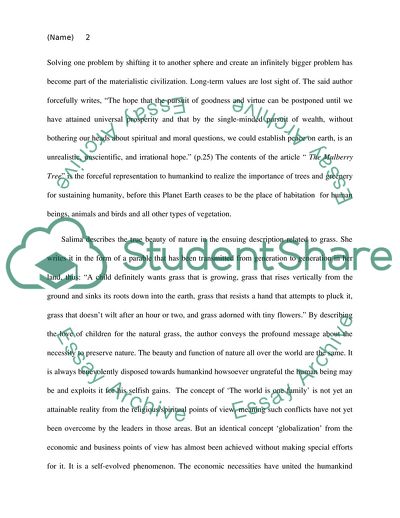 Mindless Destruction of the Assets of Nature