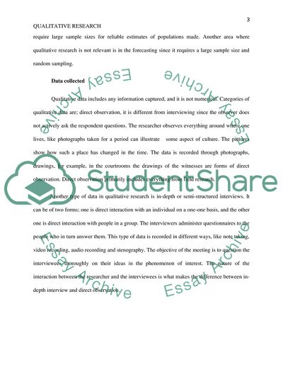 Overview of Qualitative Research Study