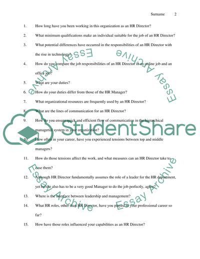 Interview with a HR Director