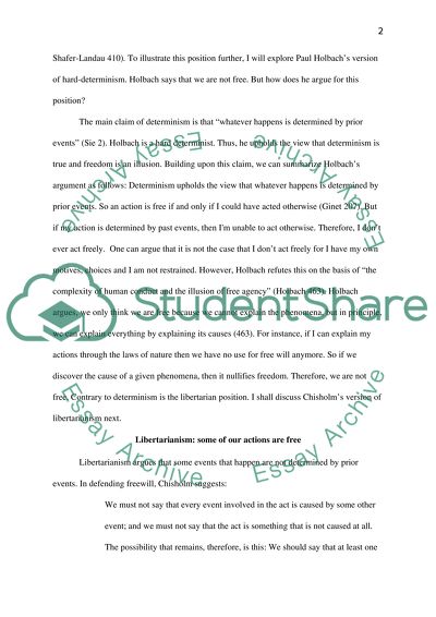 Determinism, Compatiblism, and Libertarianism