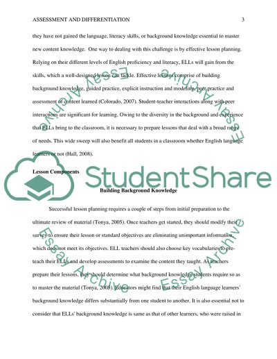 Assessment And Differentiation