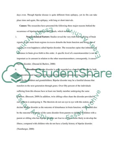 Characteristics of Bipolar Disorder