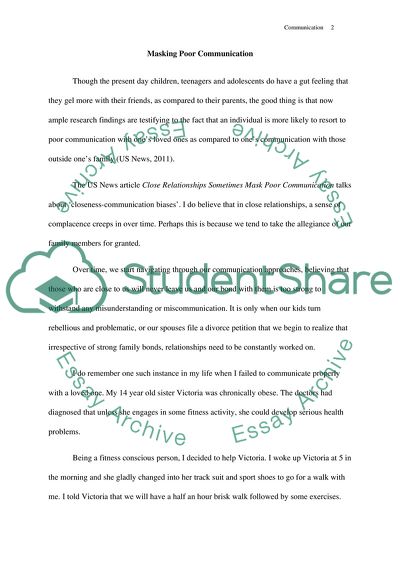 Masking Poor Communication