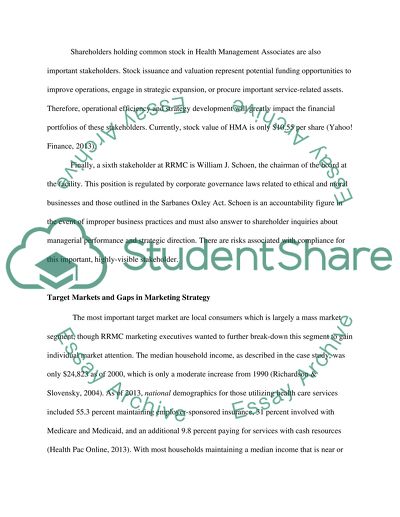 Stakeholders of Riverview Regional Medical Center