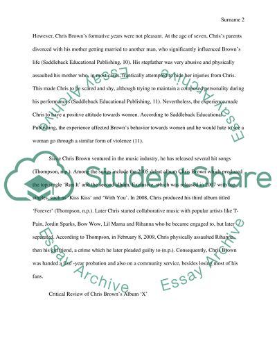 Music Appreciation of Chris Brown