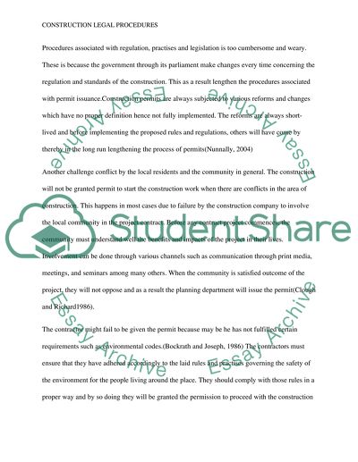 Construction Legal Procedures