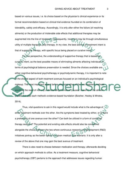 Various Avenues of Treatment in Psychology