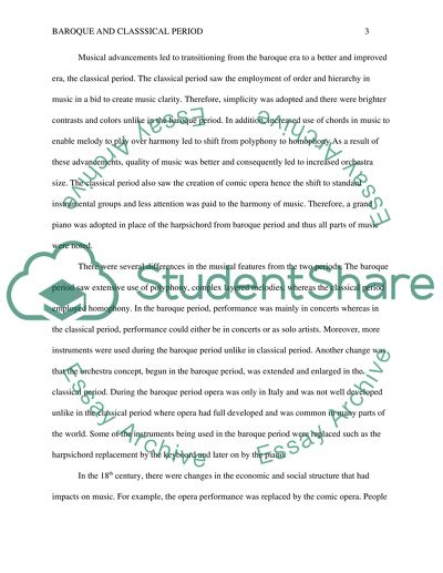 Baroque and Classical Period