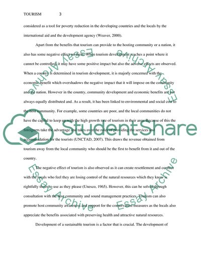 The Development of Sustainability in the Sector of Tourism