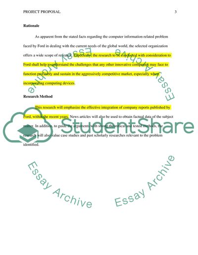 Project Proposal ONLY