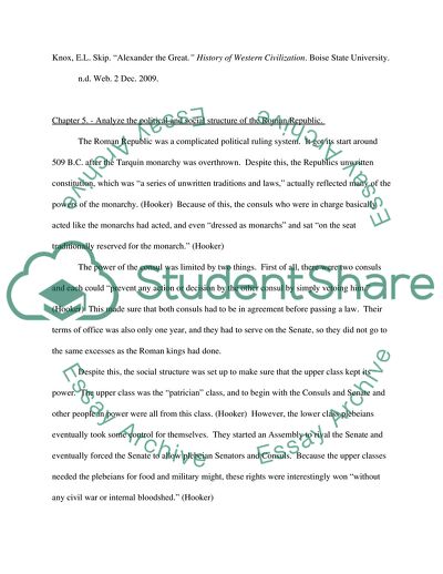 The Political and Social Structure of the Roman Republic