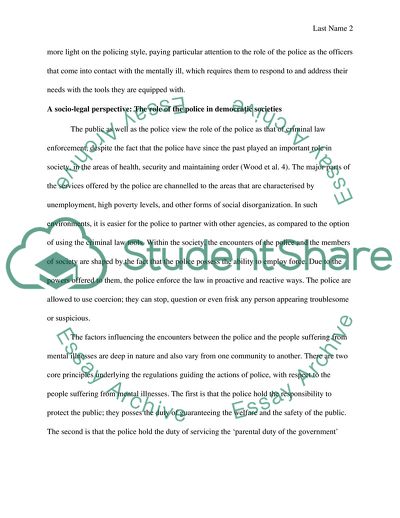 The Connections between Mental Illness and Law Enforcement