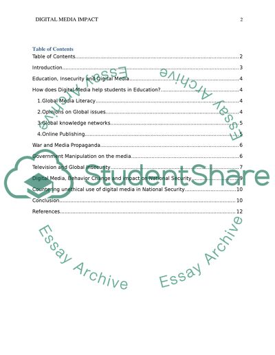 Global Insecurity and Digital Media