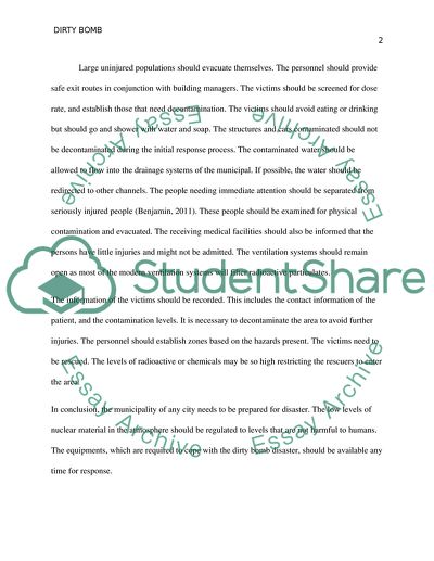 The Contamination of Dirty Bomb