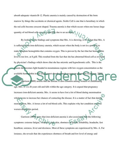 Determining the Type of Anemia