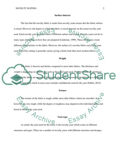 Novelty Suiting: Characteristics and Care