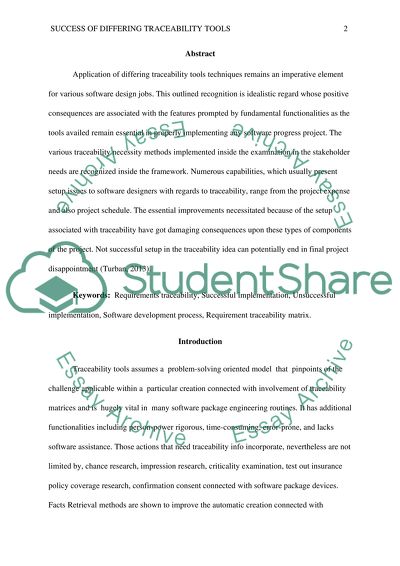 Success of Different Traceability Tools
