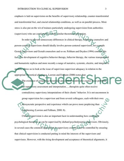Skills of Clinical Supervision for Nurses