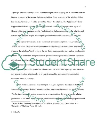 Counting the Tigers Teeth : an African Teenagers Story