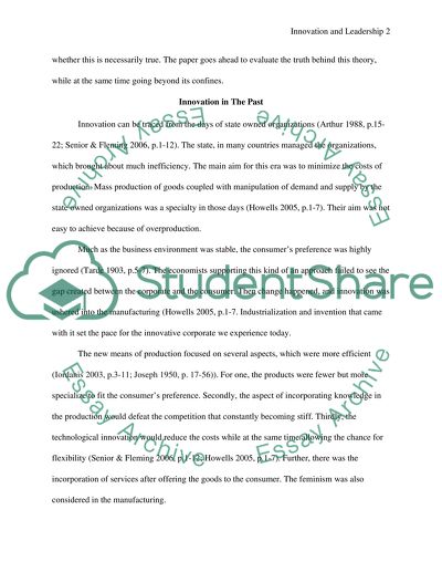 Innovation and Leadership