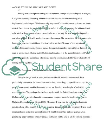 Mergers between Different Healthcare Institutions