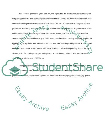 A Comparison of the Original Atari and Wii