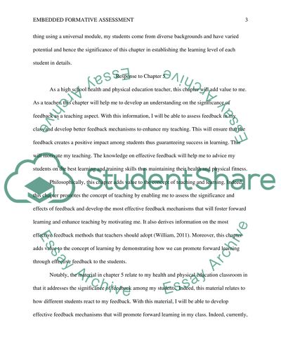 Embedded Formative Assessment