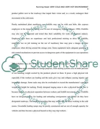 Very Cold and Very Hot Industry Hazards